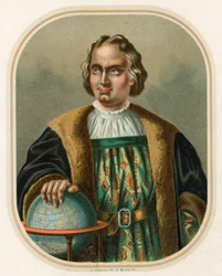 Christoffel Columbus met globe