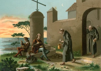 De aankomst van Columbus in La Rabida