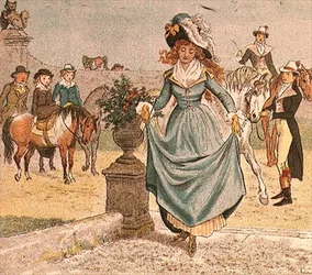 Een voorname dame uit Ride-a-cock-horse to Banbury Cross