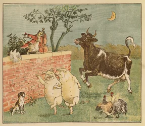 De Kat en de Viool en de Koe - Illustraties uit Hey Diddle Diddle