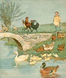 De Boerenjongen met kippen en eenden, ca. 1881