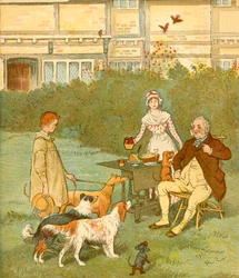 De boerenjongen met de honden van zijn meester, ca. 1881