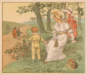 Wandelen naar Mouseys Hall, c1883