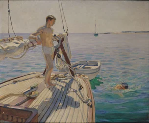 Baden vanaf de boot