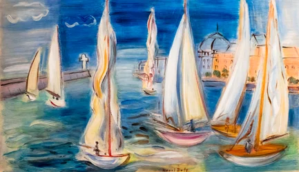 Regatta bij Deauville, ca. 1946 (olieverf op hout)