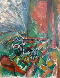 Met sleepnetten bij de brug van Le Havre