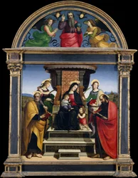 Madonna en Kind op de troon met heiligen, c.1504