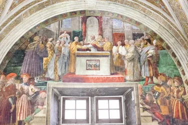 De eed van Leo III, kamer van de brand in het Borgo