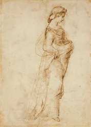 Vrouwelijk Figuur loopt naar rechts, c1500-1520