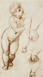 Recto: Het kind Christus en andere studies, 1500-1520