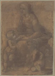 De Madonna en Kind met Sint Johannes de Doper