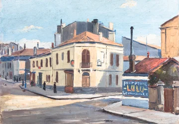 Rue a Bordeaux (olieverf op hout)