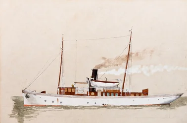 Yacht (gouache on paper)