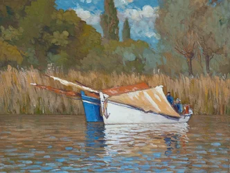 Gieren op de monding van de Gironde (gouache op papier)