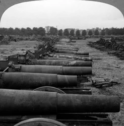 Veroverde Duitse kanonnen, Brussel, België, Eerste Wereldoorlog, 1914-1918