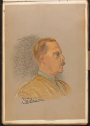 Portret van een Britse officier, juli 1915 (tekening)