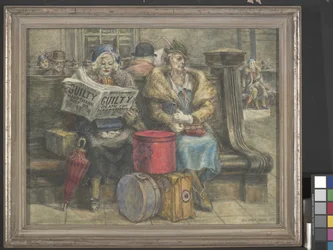 Hauptmann moet sterven (eitempera op masonite)