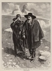 A Reminiscence, the Late Lord Tennyson and his Nurse on Freshwater Downs (gravure)