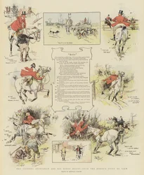 De Cockney Sportsman en zijn gehuurde paard, vanuit het oogpunt van het paard (chromolitho)