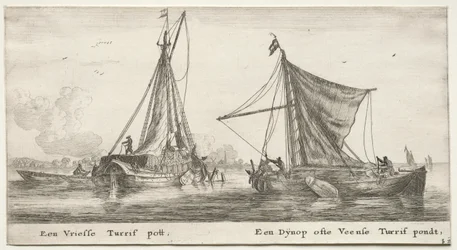 Schepen van Amsterdam: Een Friese turfboot. De Dÿnop, nabij de Veensche Turfplas