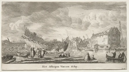 Schepen van Amsterdam: Te water laten van een schip