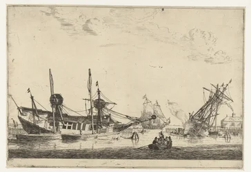 Twee gekielde zeilschepen Dertien scènes met schepen (series title)
