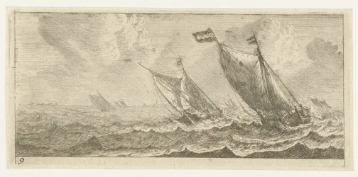 Veerboten op een ruwe zee Diverse inschepingen en dergelijken