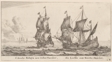 Twee Koopvaardijschepen: de "Geele Fortuyn," Handelend in de Oostzee, en de "Liefde," Handelend in Noorwegen