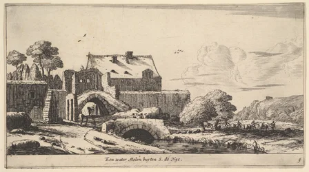 Een watermolen bij St. Denis, 17e eeuw
