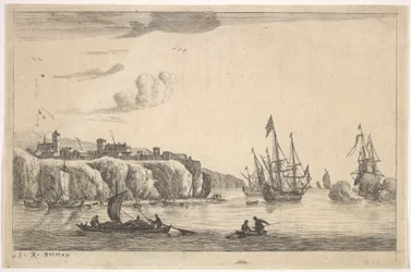 Haven met Dorp op een Klif, 17e eeuw