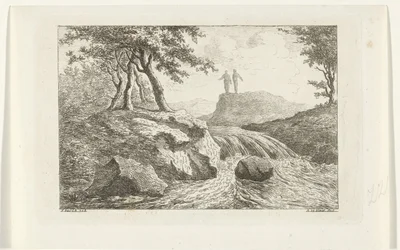 Landschap met waterval