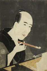 Portret van Santo Kyoden, de Meester van Kyobashi