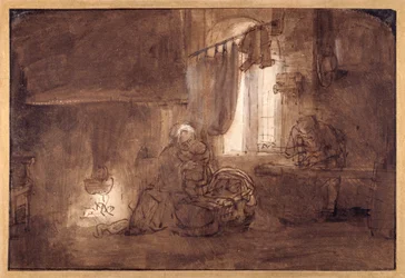 De Heilige Familie in de werkplaats van de timmerman