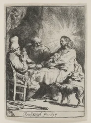 Christus in Emmaüs: De kleinere plaat