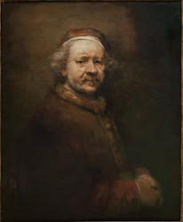 Rembrandt, zelfportret op 63-jarige leeftijd (olieverf op doek)