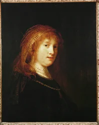 Saskia met sluier (schilderij op doek)