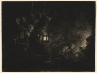 De Aanbidding van de Herders: Een Nachtstuk, ca. 1657