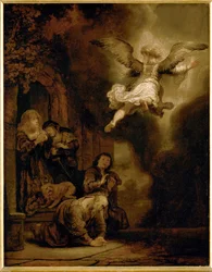 De aartsengel Rafaël verlaat de familie van Tobit ...