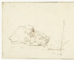 Saskia ziek in bed