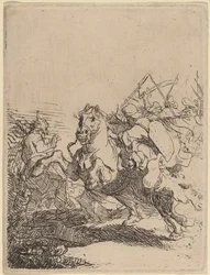 Een cavaleriegevecht