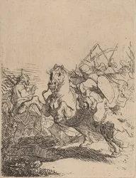 Een cavaleriegevecht