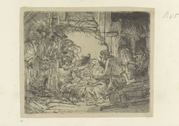 Aanbidding der herders: met de olielamp