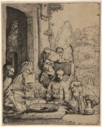 Abraham Ontvangt de Engelen