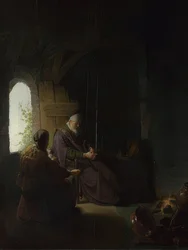 Anna en de blinde Tobit. Rond 1630
