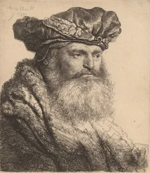 Baardman in een Fluwelen Muts met een Juweel Klem, 1637