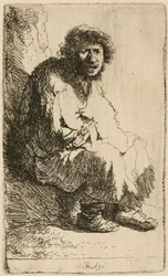 Bedelaar zittend op een Oever, 1630