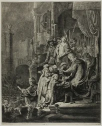 Christus voor Pilatus: Grote plaat