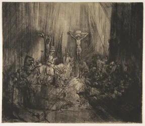 Christus Gekruisigd tussen de Twee Dieven: De Drie Kruisen