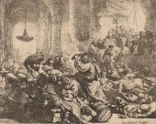 Christus die de Geldwisselaars uit de Tempel Verdrijft, 1635