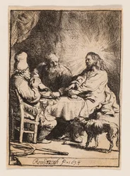 Christus in Emmaüs: de kleinere plaat